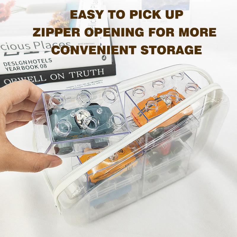 Clear PET Makeup Bag Waterproof Anti-leak Zippers Large Capacity Multi-use Toiletry Organizer for Global Travelers
