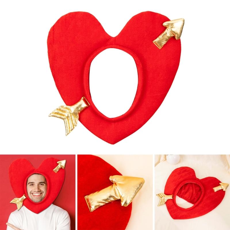 Novelty Love Heart Headcover Hat Breathable Festival Gathering Hat Party Supply