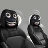 Playful Frogs Car Headrest Covers Easy Install Polyester Fabric Creative Frogs Car Decors Vehicle Interior Protection