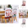 Whimsical Forest Old Man Theme Christmas Chair Cover In Stylish Checkered Patterns For Holiday Festivities