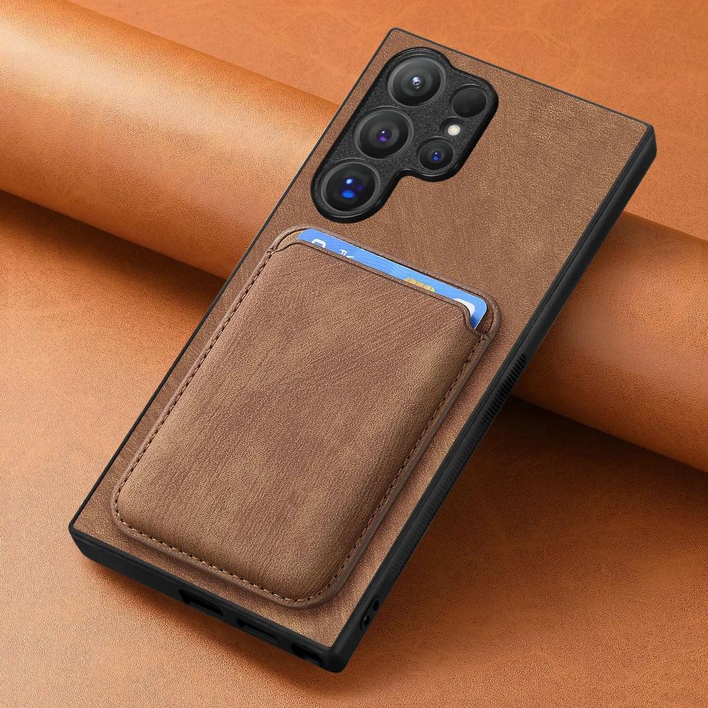2 v 1 Odnímatelné Magnetické s Držákem na Karty Pouzdro na Telefon pro Samsung Galaxy S23 FE S24 S22 Ultra Plus A25 A35 A15 A05 A05S Kryt
