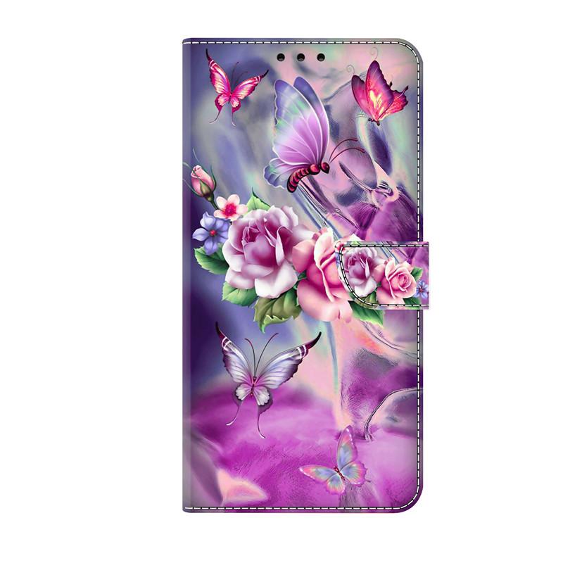 A55 A35 A25 A15 Phone Case for Samsung Galaxy A16 A14 A13 A12 Luxury Painted Wallet PU Leather Cover Bracket Flip Phone Cases