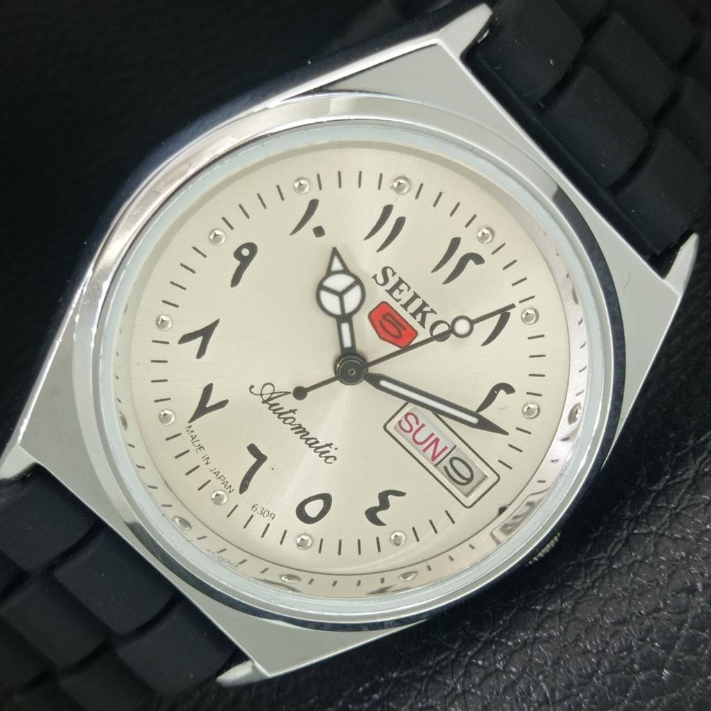

REFURBISHED SEIKO 5 AUTOMATIC 6309A JAPAN MENS VINTAGE SILVER WATCH a442590-1