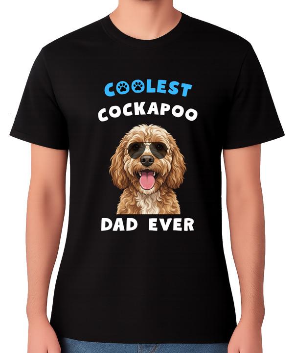 Coolest Cockapoo Dad Ever T-Shirt Dog Lover Father Gift Unisex Tee S