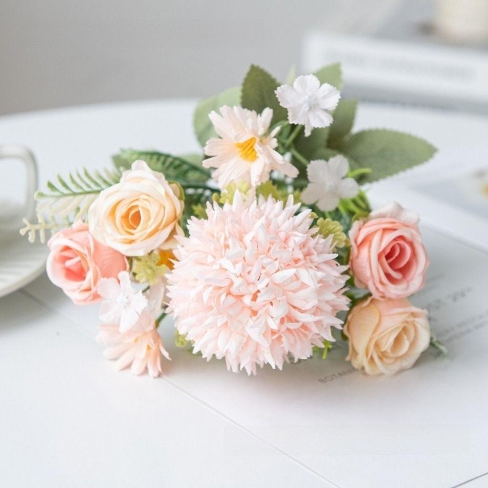 Silk Artificial Flowers Rose Artificial Bouquets for Home Decor Garden Wedding Decoration