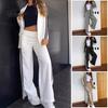 Tenue de bureau 2 pièces/Ensemble Dame Costume formel Manteau Pantalon Col rabattu Manches longues Veste Sportif Rayé Costume Pantalon large décontracté Quotidien