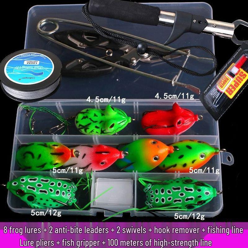Schwimmende Froschköder Set: Weiche, Starke, Künstliche Froschköder mit Haken für Schwarzfisch