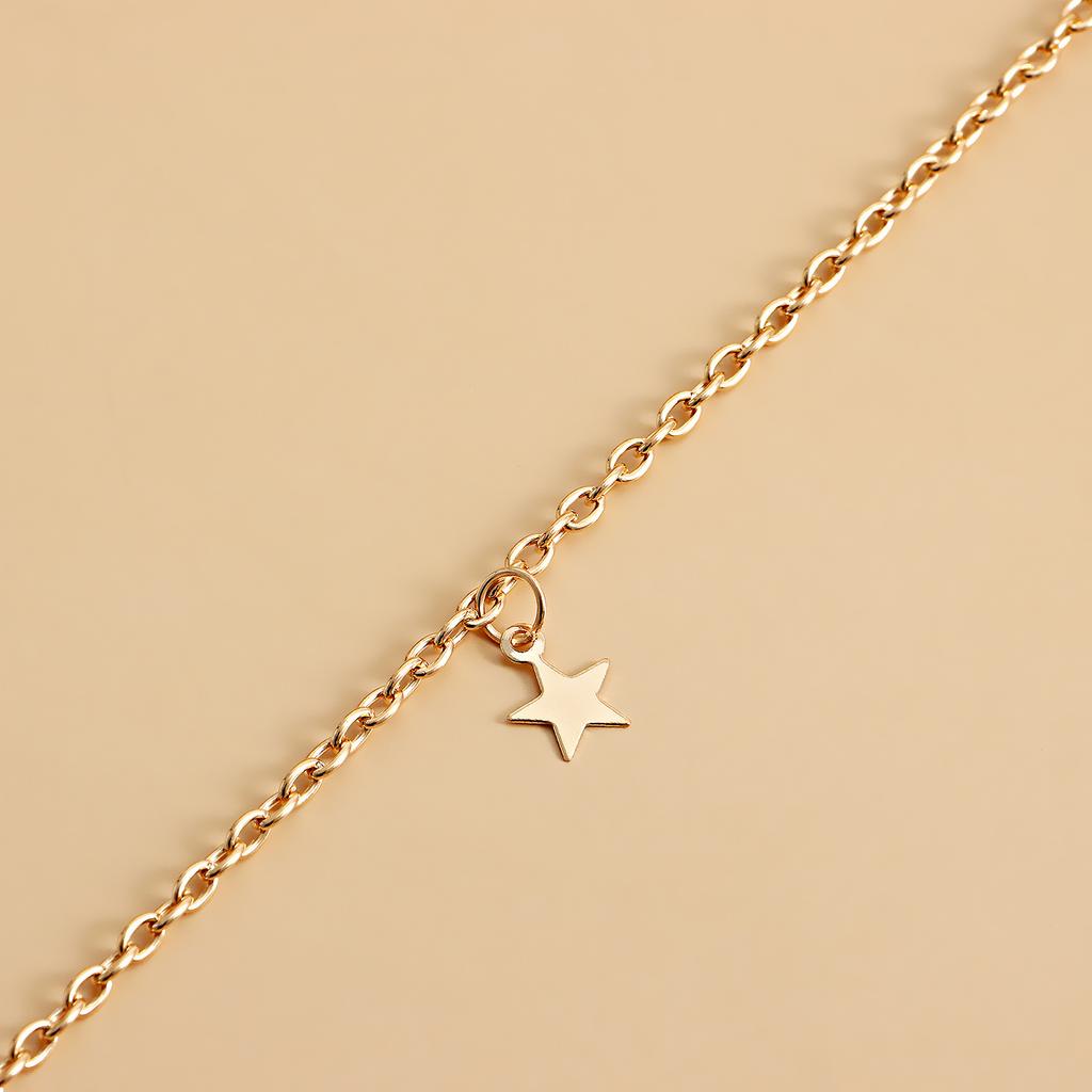Europe, America, punk double-layer star crescent pendant, Xiaoxiang chain, belt, waist chain female manufacturer spot