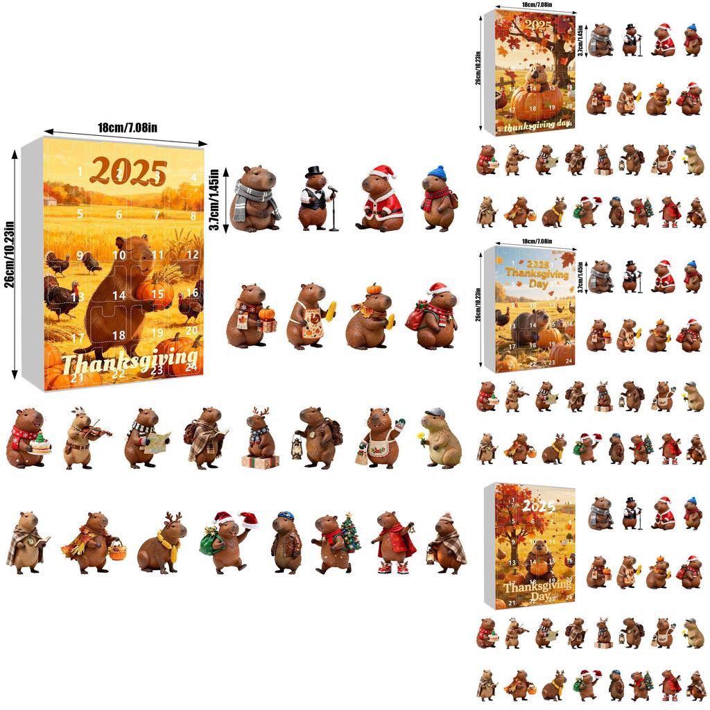 Christmas Countdown Series With Marmot Figures Acrylic Wall Hanging For Holiday Celebration