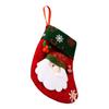 Small Christmas Stocking Ornament, Vintage Hanging Pendant for Christmas Tree and Window Decor, Candy Gift Bag