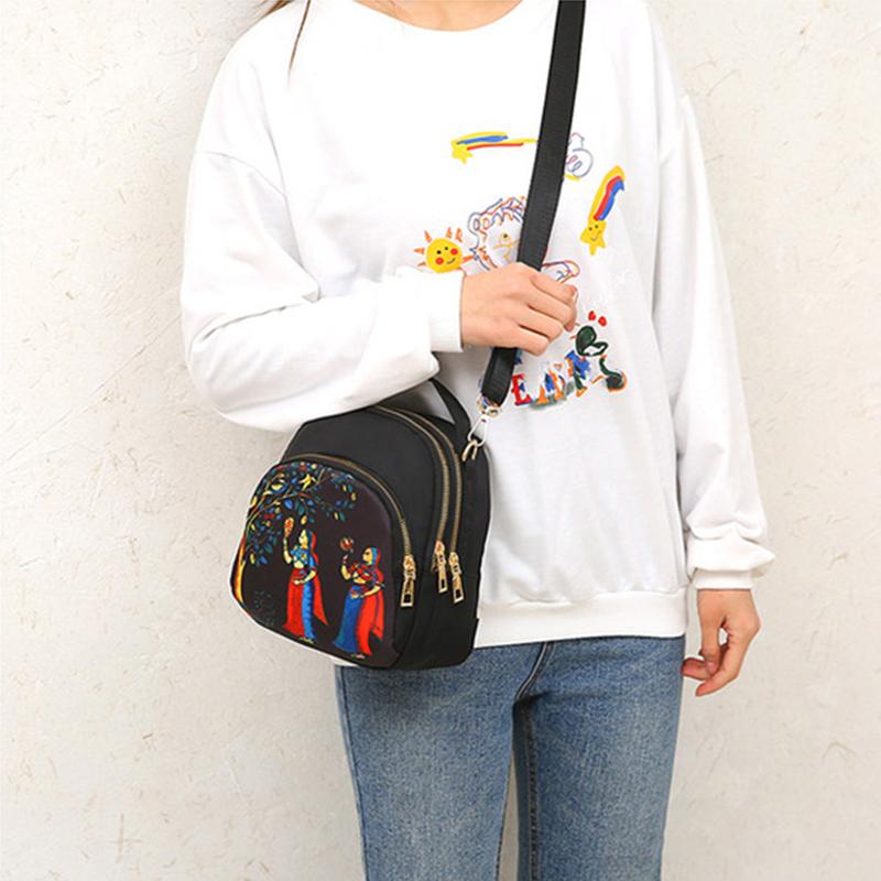 Three-purpose Ladies Shoulder Multi-Purpose Mini Small Backpack Oxford Cloth Messenger Bag