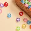 100pcs 7mm Acrylic Round Digital Beads for Mobile Phone Chain Making Bracelet DIY Handmade Necklace Fashion Beaded Material Accessories