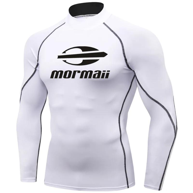Men Swimsuit Swimming T-shirt Beach UV Protection Swimwear Rash Guard Long Sleeve Surfing Diving Swimsuit Surf T-shirt