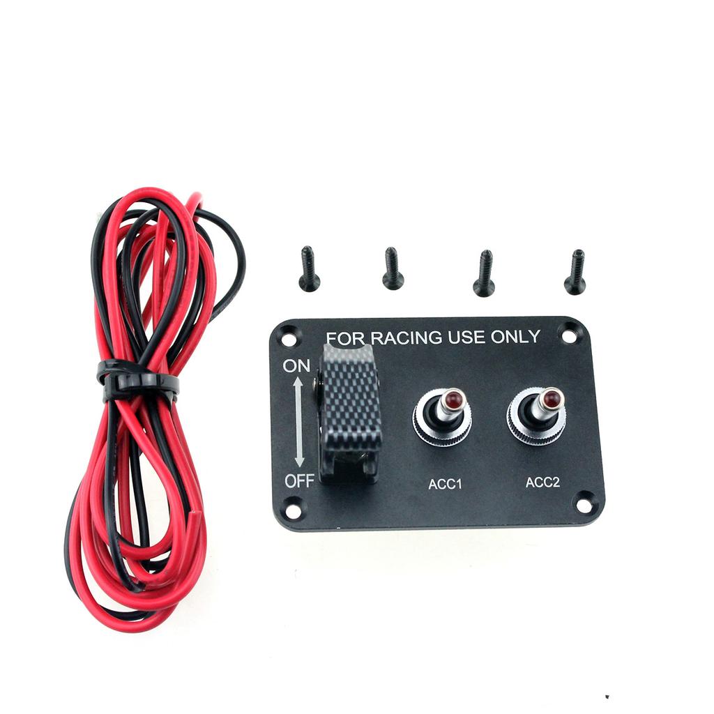 Switches Relays Racing Car Modified Model  with LED 3 Switch PANLE DC12V 20A ON-OFF Racing Car Toggle Switch