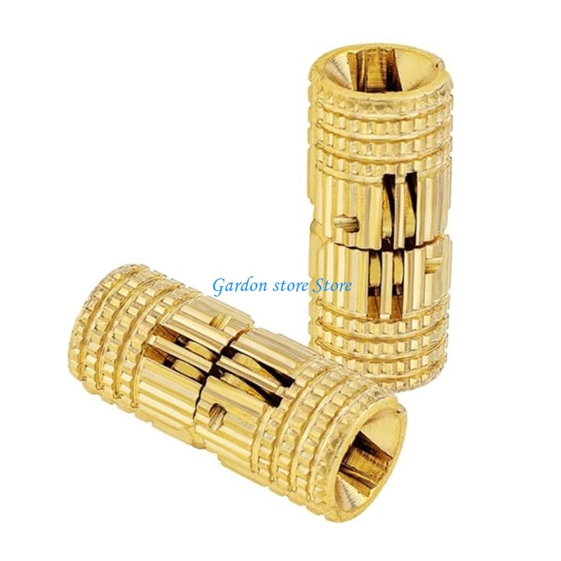 B0KB Copper Barrels Hinges Cylindrical Hide Cabinet Concealed Invisible Brasses Hinges Mount For Furniture Hardware