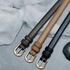 PU Leather Women's Fashion Belt Gold Buckle Jeans Belt Luxury Needle Buckle Belt Pants Decoration