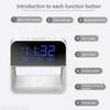 1pc new bedroom bedside lamp clock, made of ABS material suitable for home/office holiday atmosphere decoration USB plug in use