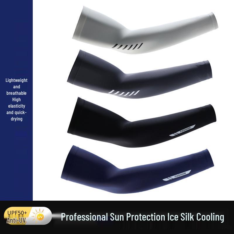 Eis-Seiden-Armstulpen für Sonnenschutz - Atmungsaktiv, dünn und perfekt zum Autofahren, Radfahren, Angeln und für Sommersport.