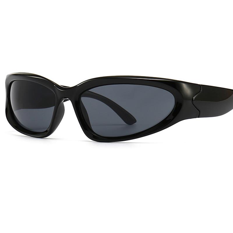 Unique Y2K Designer Luxury Sunglasses Women Rectangle Big Frame Sun Glasses For Men Outdoor UV Protection Classic 2000S Black Sh