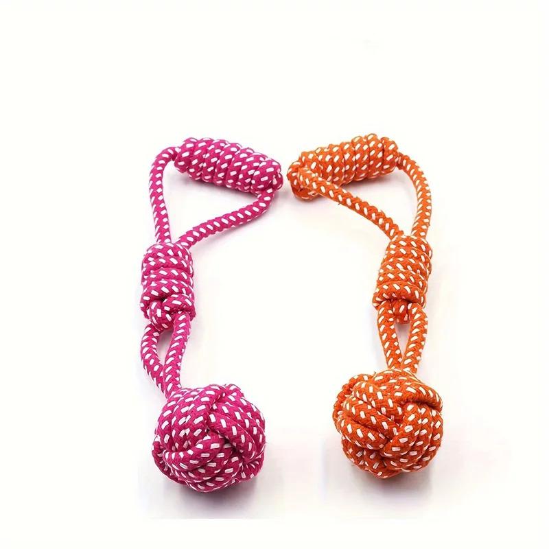 Durable Dog Rope Toy with Ball for Aggressive Chewers Interactive Tug of War Plaything Tough All Breed Puppy Chew Toys for Large