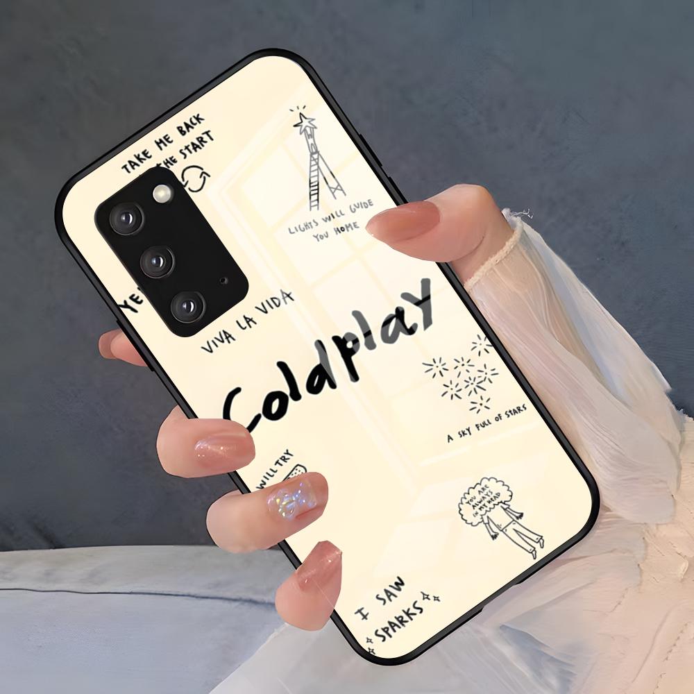 Band C-Coldplay Phone Case For Samsung S26 S25 Plus S20 S20 Plus S22 Ultra S23 FE S21 Plus S21 Ultra Glass Cover