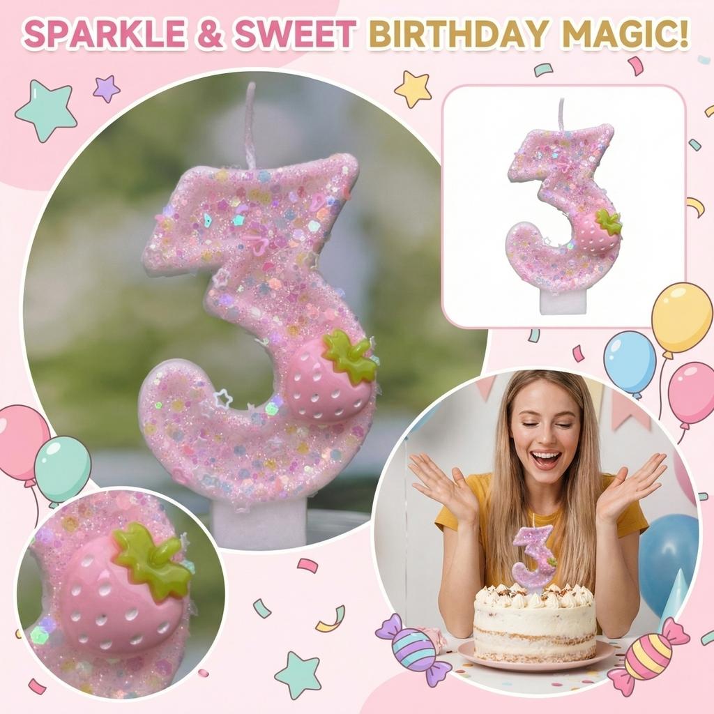 Fashion Cartoon Creative Birthday Candles Party Digital Candles