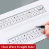 8PCS/Set Plastic Ruler Compasses Set Mechanical Pencil Eraser Measuring Ruler Straight Ruler Set Square Protractor School Office