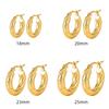 2025 Trendy Large Titanium Steel Hoop Earrings for Women - Exaggerated, High-End, Colorfast Design