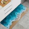 1PC Beach&Wave Pattern Door Mats Kitchen Rugs Non-Slip Pop Design Living Room Rugs Bath Mat Carpet for Home Sink Laundry Decor