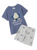 Print Shorts Set Kids' Cool-to-the-Touch T-Shirt & (PKCT244430 NVY)