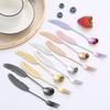 304 Stainless Steel Feather Spoon & Fork Set: Creative Wing Design for Kids, Coffee, and Parties