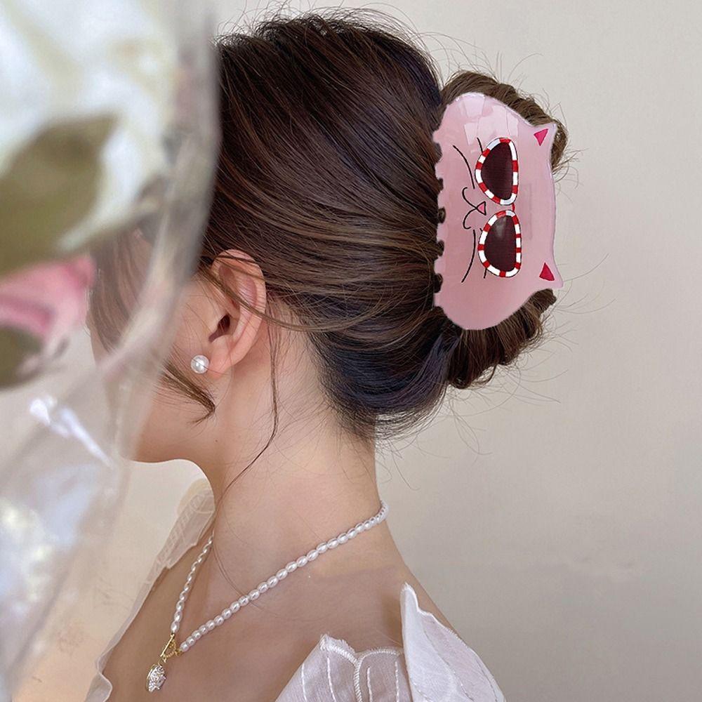

Holder Fashion Headdress Large Hairgrip Women Shark Clip Acrylic Korean Hair Clips Cat Hair Claws