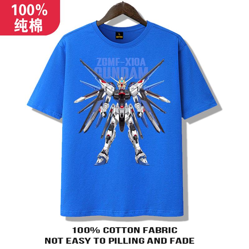 Gundam Clothes Mens 2025 Summer New Cotton Childrens Machine Mecha Mobile Soldier Gundam Shortsleeved Tshirt