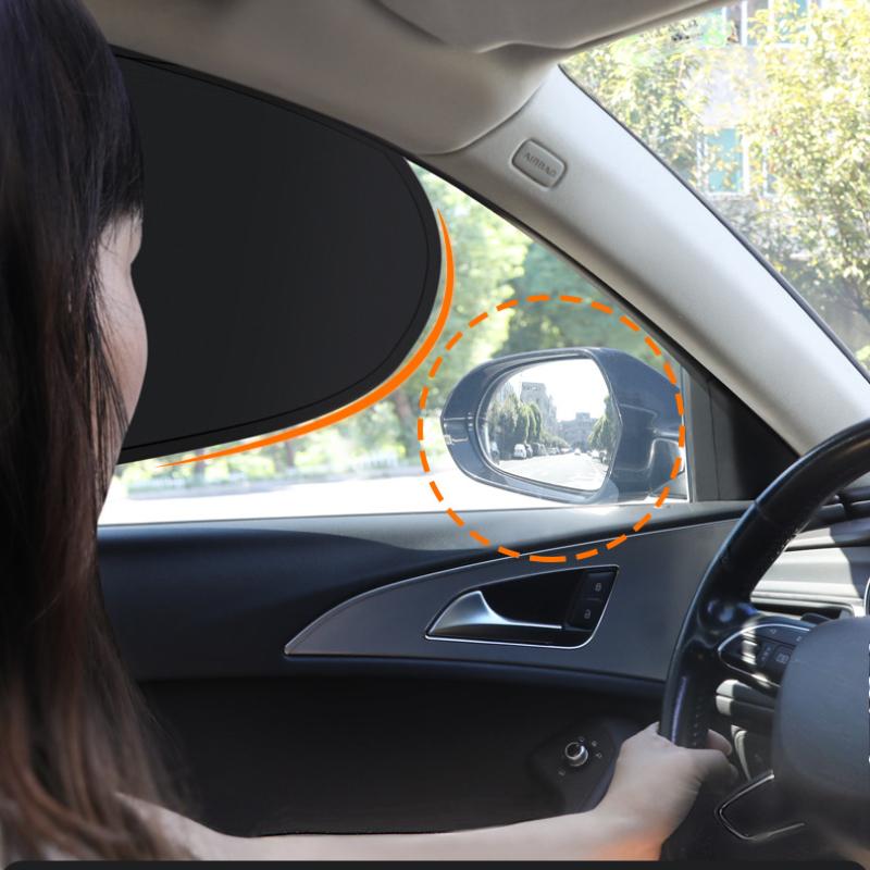 Rideaux Électrostatiques pour Vitre Latérale de Voiture Couverture de Protection Solaire 4 Couches Pare-Soleil de Voiture Pliable Blocage à 99,9% des Rayons UV