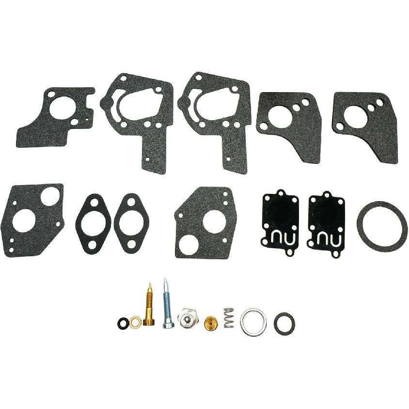 Carburetor Overhaul Repair Rebuild Kit Compatible with Briggs Stratton Pulsa Jet Carb 80200 81200 82200 3 Thru 5 HP Horizontal Engines Replace 495606