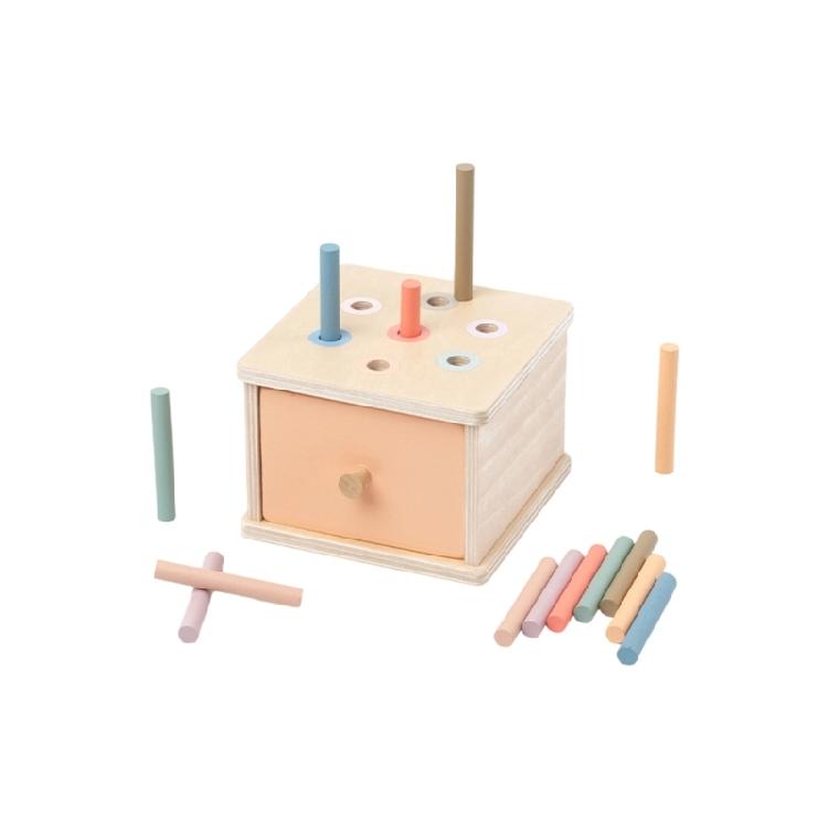 Safe Wooden Shape Color Sorting Box Geometric Educational Toy for Toddlers Learning Activity