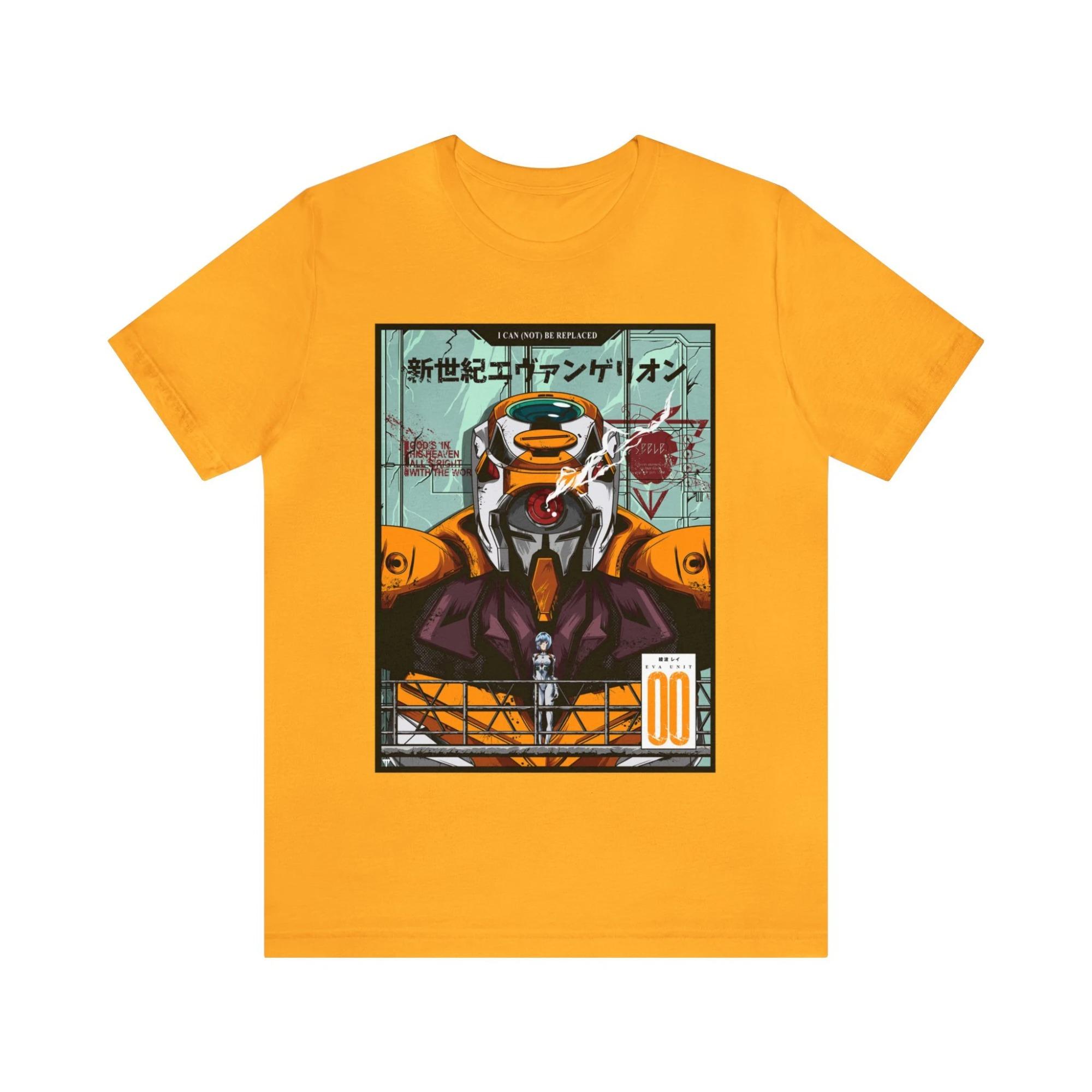 

2025 Новая Летняя EVA 001 Графическая Аниме Хлопковая Мужская Футболка Высокое Качество Топ Кавайи Смешная Y2k Оверсайз Футболка с Принтом Топ Унисекс 4XL