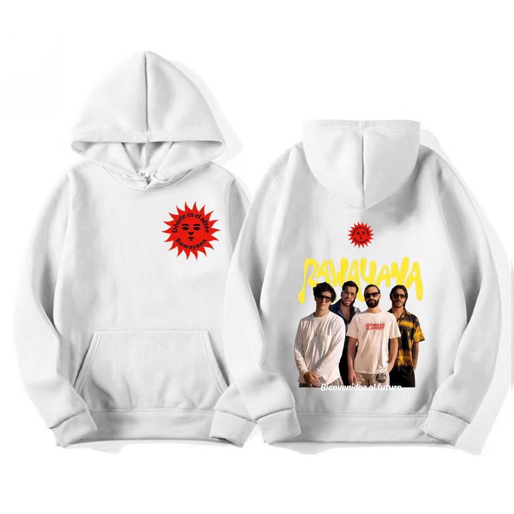 Rawayana Album Tour Print Sweatshirts Men Women Vintage High Street Hoodie Loose Comfort Long Sleeve Hoodies