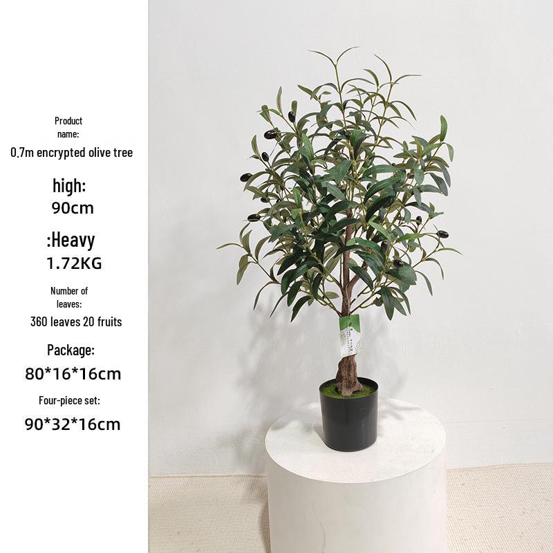 Olive Tree Potted Plant - Indoor Decor Simulation for Living Room