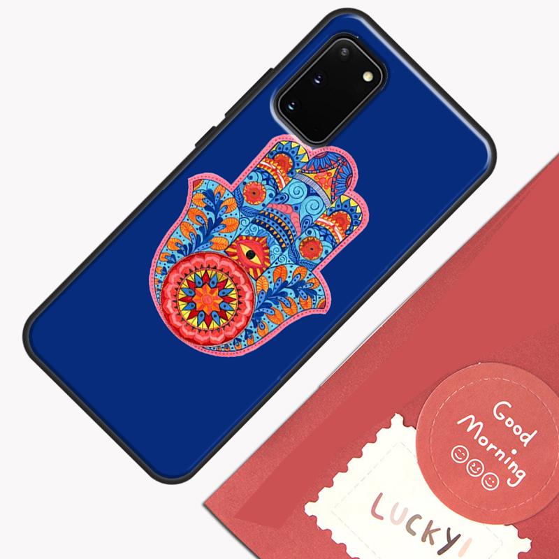 Hamsa Hand of Fatima Case For Samsung Galaxy S22 S21 S23 Ultra Note 20 S8 S9 S10 Note 10 Plus S20 FE Back Cover
