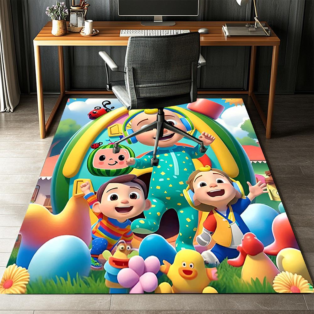 Cocomelon Printed Carpet Rug for Office Chair Living Room Bedroom Kitchen Room Decor Gifts