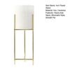 Ceramic Flower Pot with Metal Stand Floor Standing Flowerpot Holder Iron Frame for Heavy-Duty Pots Offices Homes Indoor Display