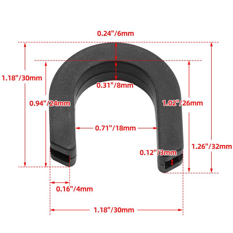 2PCS / 4PCS Motorcycle Accessories Luggage Rack Side Panel Bracket Point Grommet Black For Harley Touring Softail Dyna Sportster