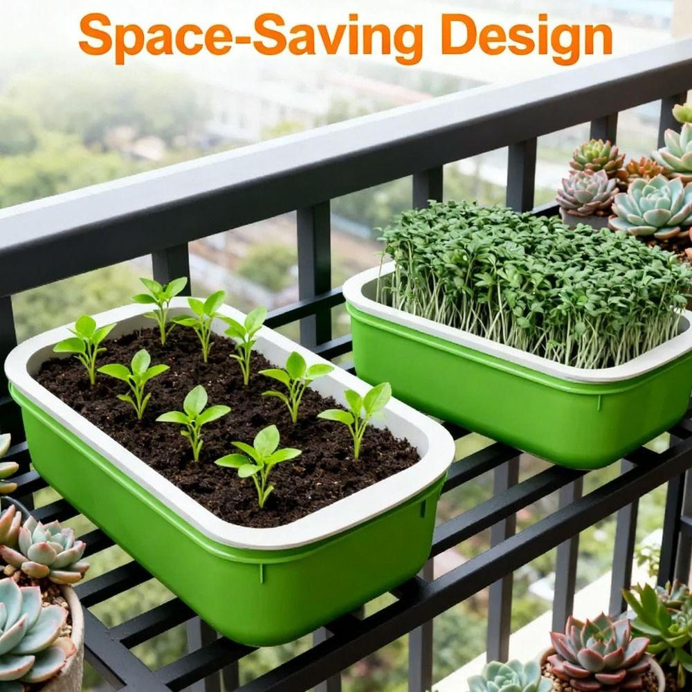 2Pcs High Ventilation Germination Tray Double Layer Grow Nursery Plate  Household Cultivation