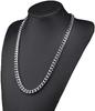 [Rockyu] Men's Stainless Steel Necklace, Hypoallergenic, Chain Only, Silver, Stylish, Popular Accessory