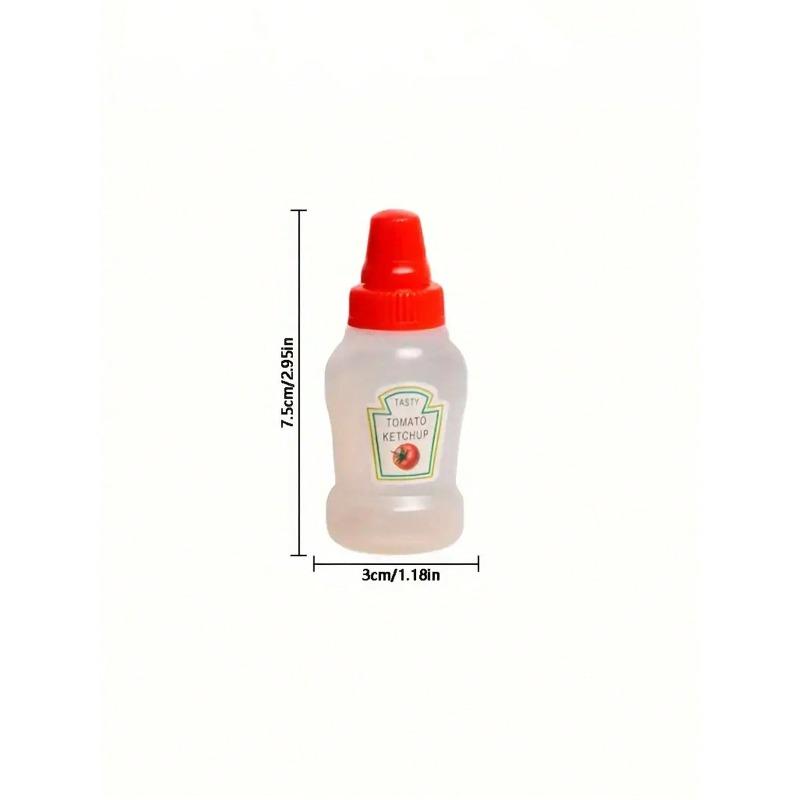 Mini Sauce Bottles - Portable Condiment Squeeze Containers For Ketchup, Oil, Soy Sauce, Honey And Salad Dressing