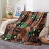 1Pc John Green Tractor Print Flannel Blanket, High Quality Comfortable for All Seasons, Home Decor, Warmth and Comfort, Perfect for Christmas Gifts