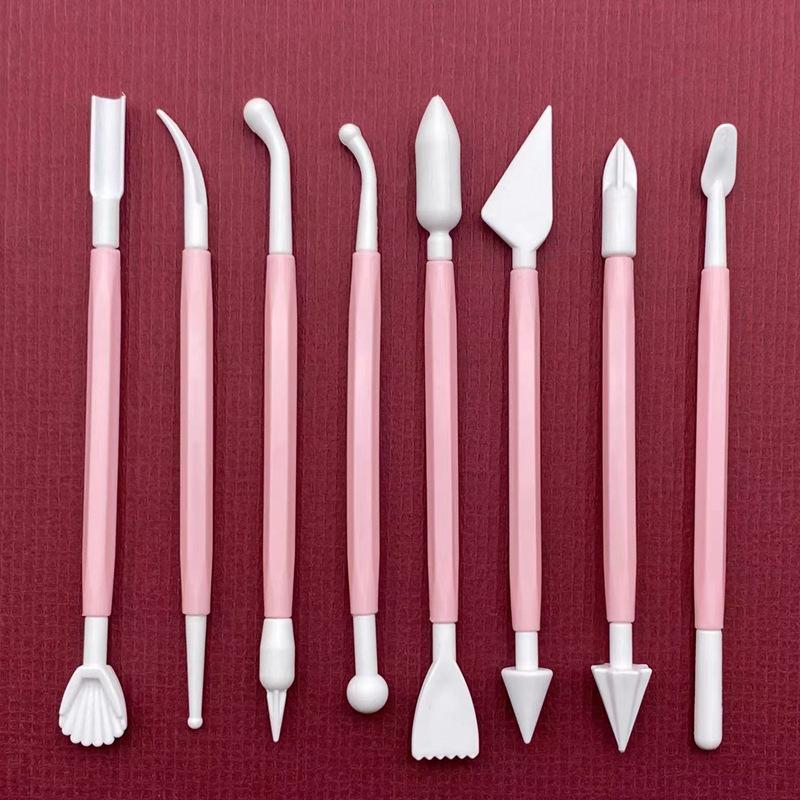 8cps, Clay Modeling Sculpting Tools, Dual Head Design, Multiple Shapes, Widely Used - Ceramic Clay Molding Clay Embossing Tool.