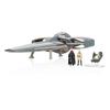 STAR WARS Micro Galaxy Squadron Sith Infiltrator - 10-inch Vehicle with Stand, 2.5-inch Speeder, and Two 1-inch Microfigure Accessories