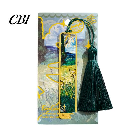 Hollow Carved Metal Bookmark Bookmarks with Tassel, Out Oil Painting Theme Book Unique Gift Page Mark, Reading Accessory for Lovers, Women, Teachers,